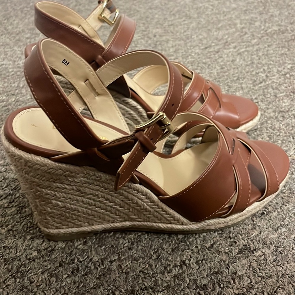 Liz Claiborne Womens Andy Wedge Sandals